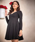 Waistless Long Sleeve Ponte Dress